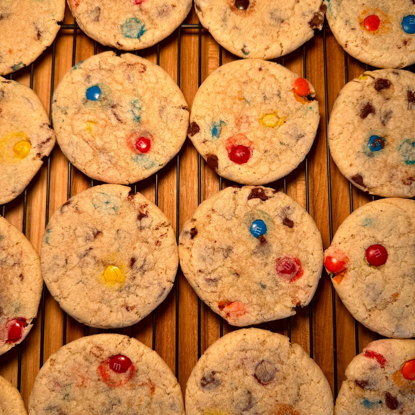 M&M Sourdough Cookies