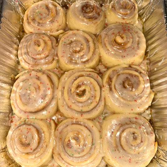 Sourdough Cinnamon Rolls with Icing