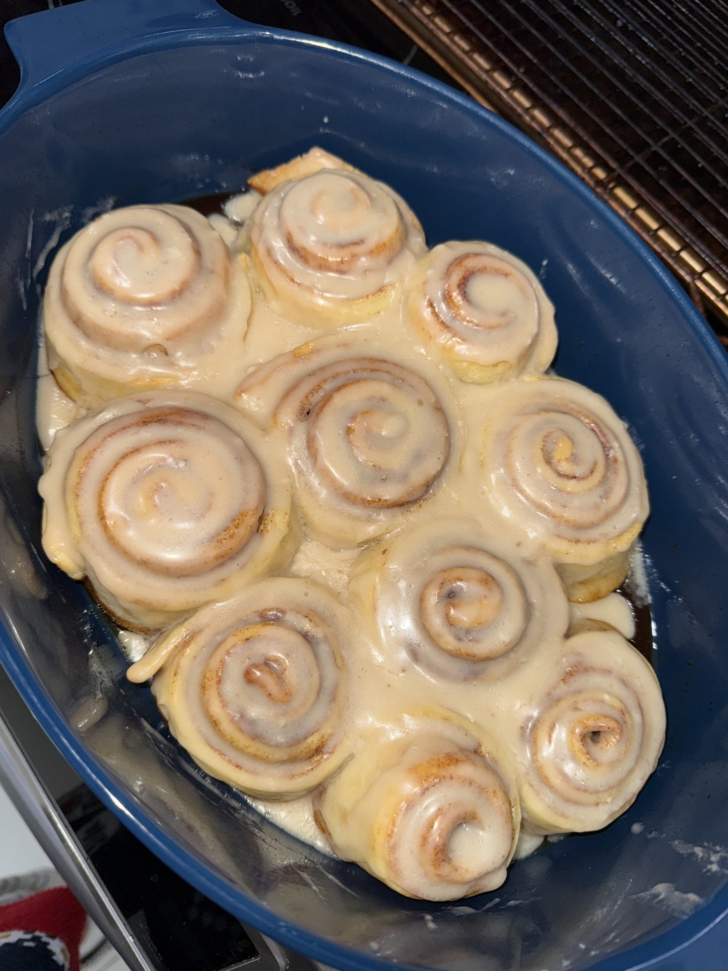 Sourdough Cinnamon Rolls with Icing