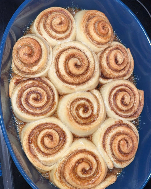 Sourdough Cinnamon Rolls with Icing