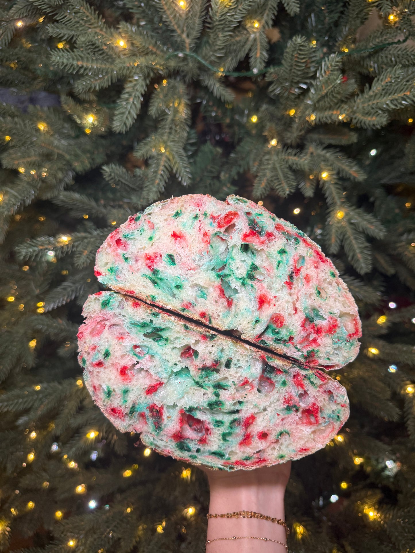 Christmas Sprinkle Sourdough Loaf