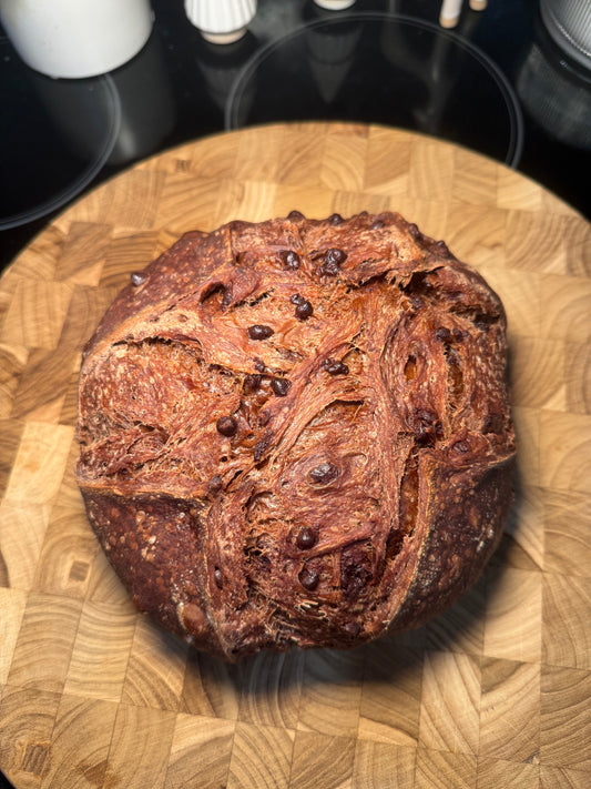 Double Chocolate Chip Sourdough Bread