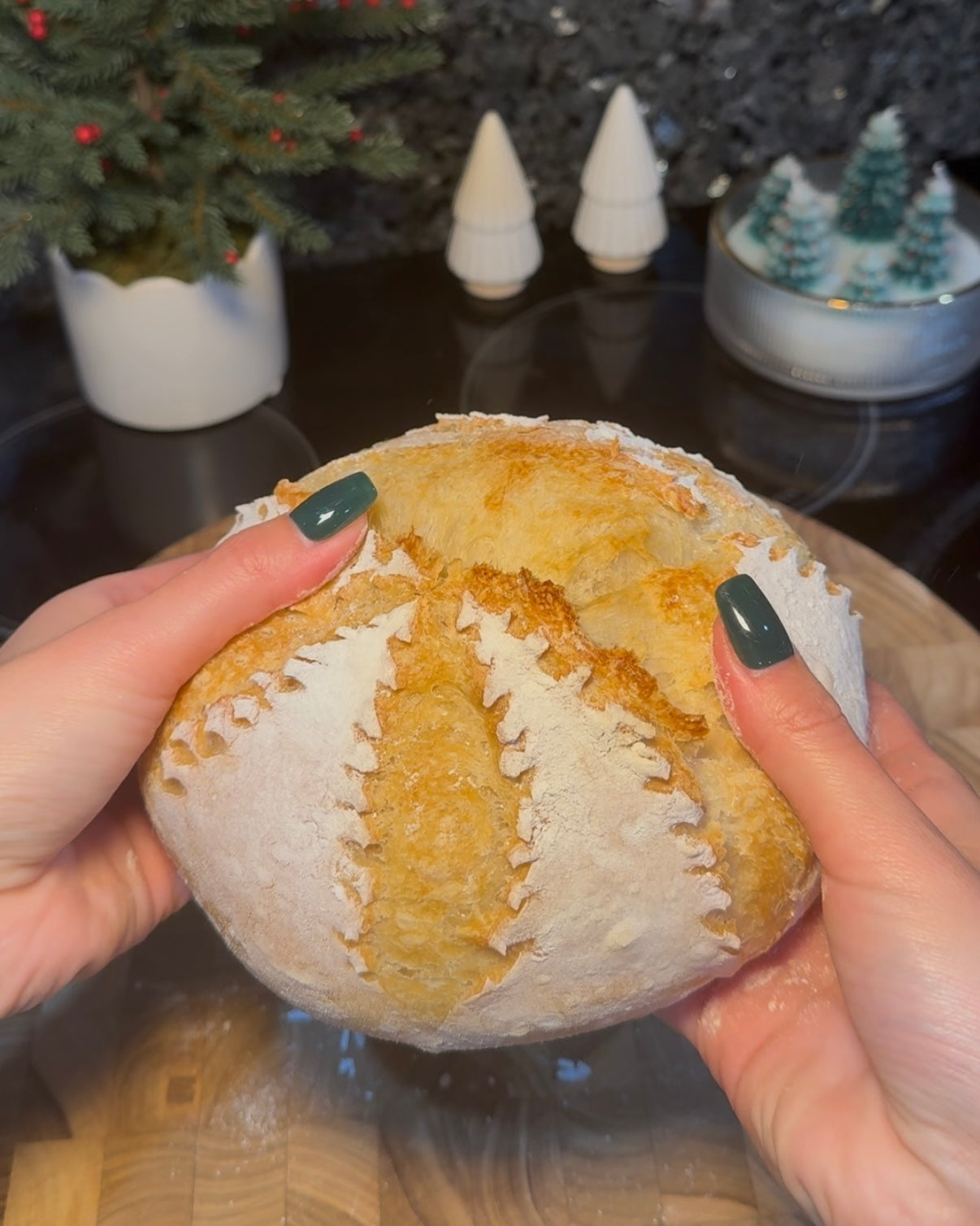 Christmas Tree Sourdough Loaf